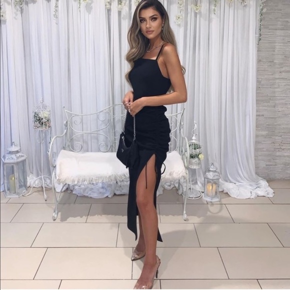 Zara Black Midi Dress - Picture 4 of 16